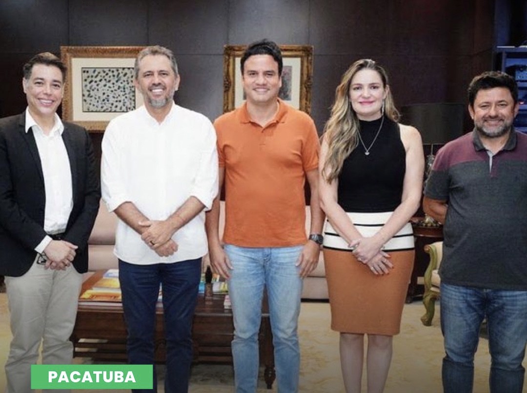 Prefeito Rafael é recebido por Governador Elmano junto da Senadora Augusta Brito e de Leonardo Araújo